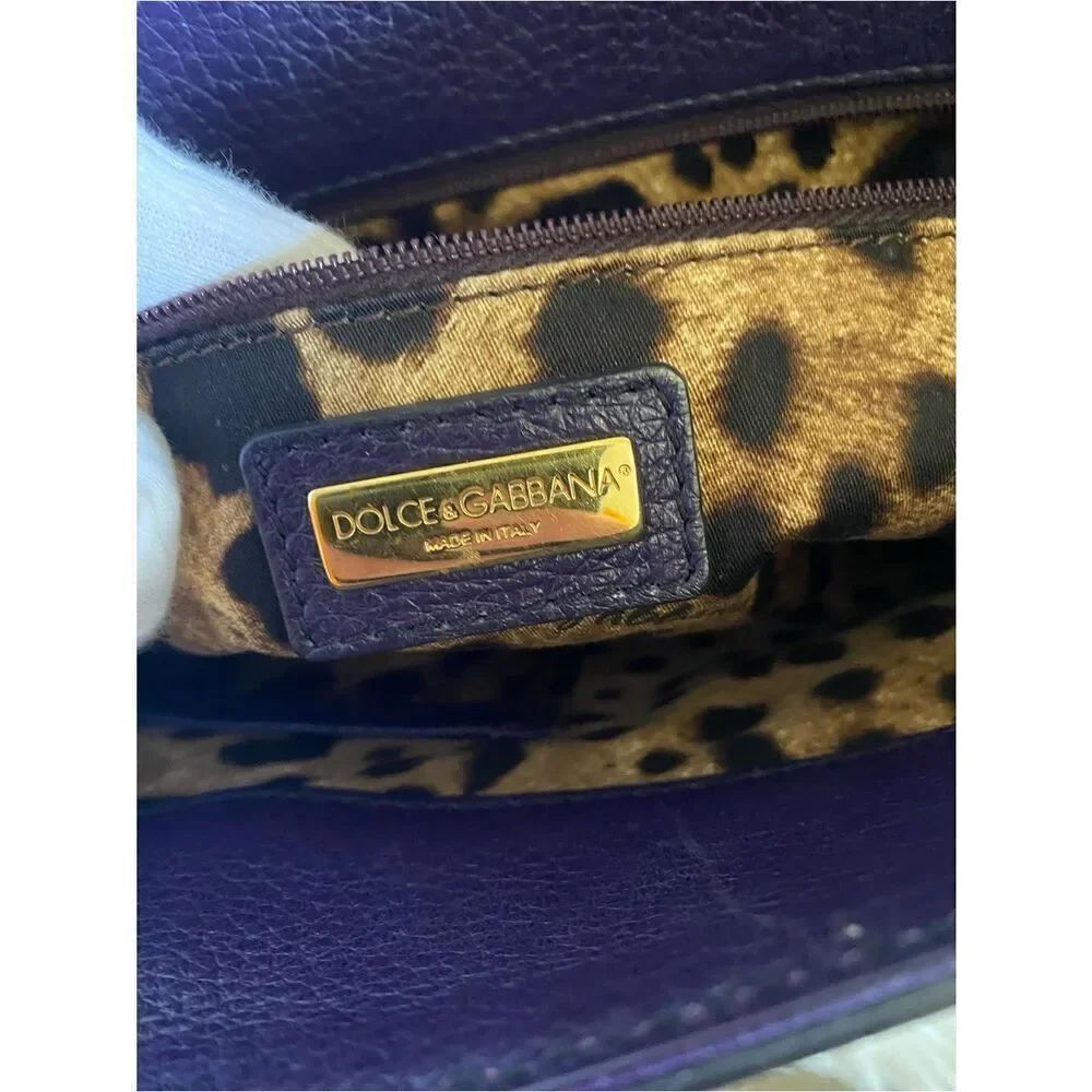 🛍️Dolce & Gabbana Authentic Sicily 62 large top handle bag in pebbled leather - Picture 10 of 15